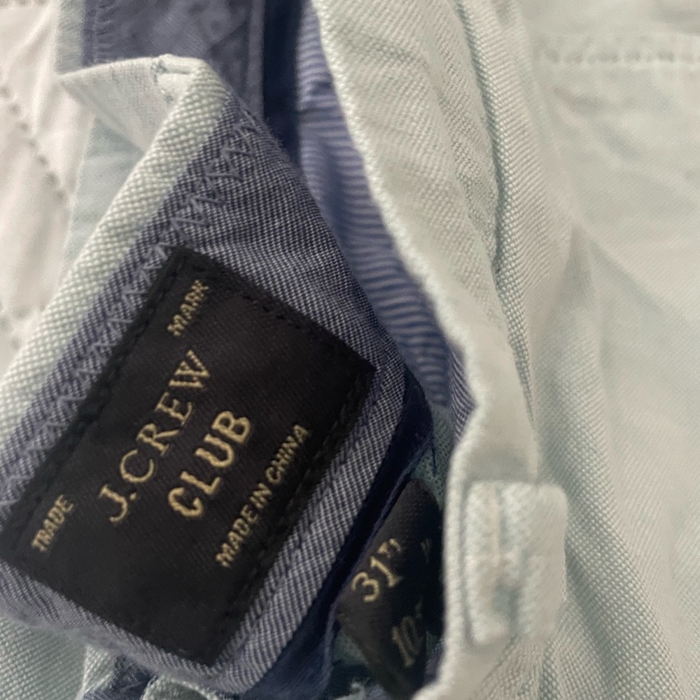 J. Crew Men's Flat Front Shorts - Light Blue